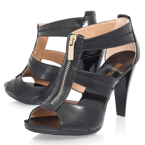michael kors black heels with zipper
